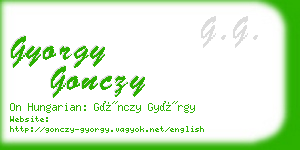 gyorgy gonczy business card